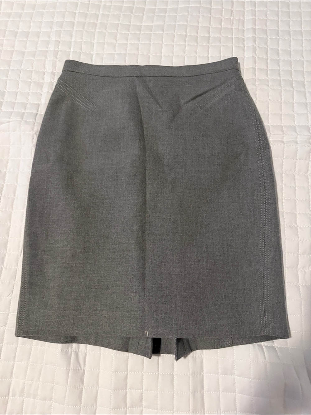 LOFT Gray Tailored Pencil Skirt